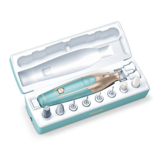 Komplet za manikuru/pedikuru BEURER MP 84, 10 nastavaka, plavi