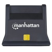 Čitač pametnih kartica MANHATTAN, uspravni, USB-A, crni