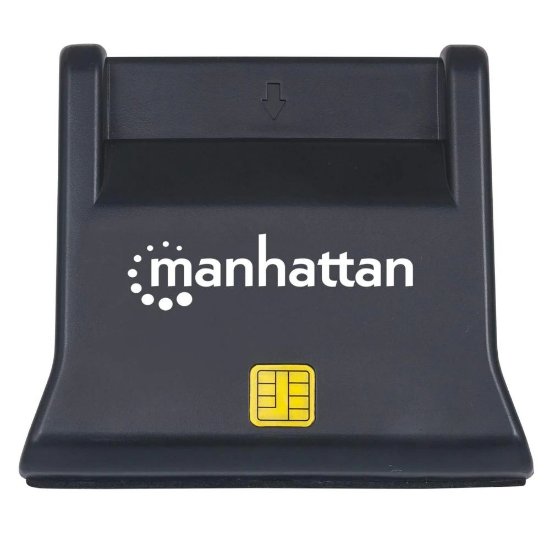 Čitač pametnih kartica MANHATTAN, uspravni, USB-A, crni