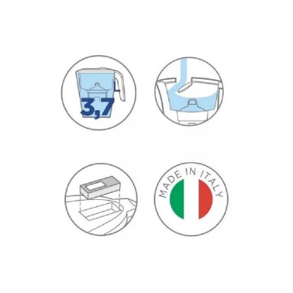 Vrč za filtriranje vode LAICA Big Milano, 3.7 l, bijeli