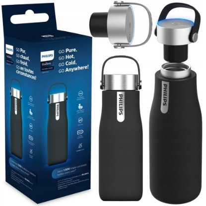 Boca za vodu PHILIPS GoZero Smart UV AWP2788BK/10, UV dezinfekcija, 0,59 l, crna