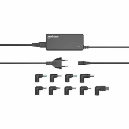 Punjač za laptop MANHATTAN, 65W, univerzalni, crni