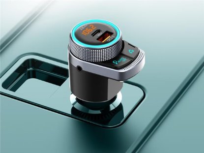 FM transmiter AKAI FMT-80BT, 2xUSB punjač, BT, HandsFree, 12-24V, crni