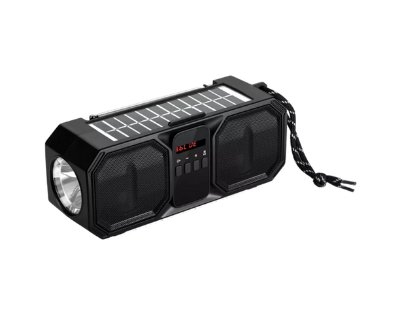 Zvučnik DENVER BTG-158, 80 W, BT, FM, MP3, USB, SD mikro, sa solarnim panelom, crni