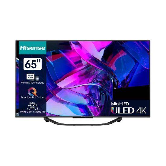 IZLOŽBENI - Mini-LED TV 65" HISENSE 65U7KQ, Smart TV, 4K UHD, 144Hz, DVB-T2/C/S2, HDMI, Wi-Fi, USB, LAN - energetski razred F