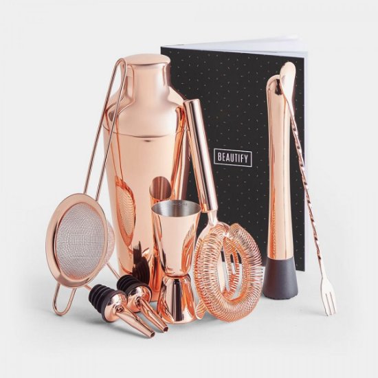 Set za koktele VONSHEF Parisian, 6 djelni, 455 ml, rose gold