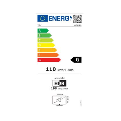 IZLOŽBENI - QLED TV 65" TCL 65C645, Android TV, 4K UHD, DVB-T2/C/S2, HDMI, Wi-Fi, USB, BT, energetski razred G