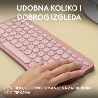 Tipkovnica LOGITECH Pebble Keys 2 K380S, BT, kompaktna, roza