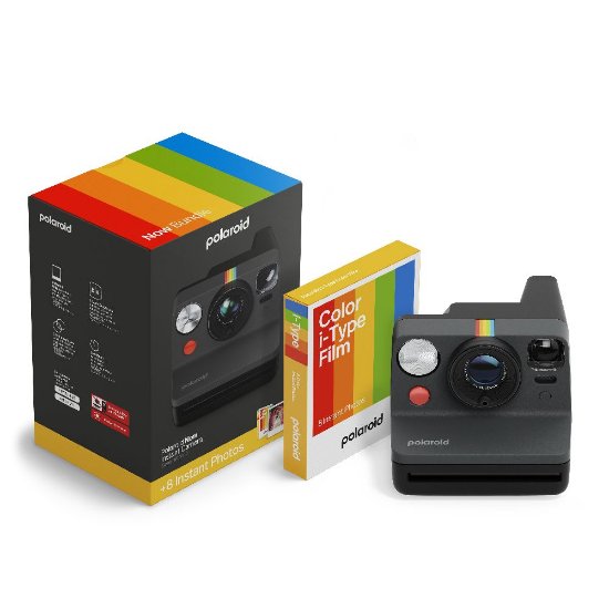 POLAROID instant fotoaparat Originals Now, Gen.3, sivi + Color film za I-Type