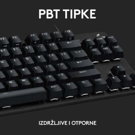 Tipkovnica LOGITECH Gaming G413 TKL SE, mehanička, crna, USB, US layout