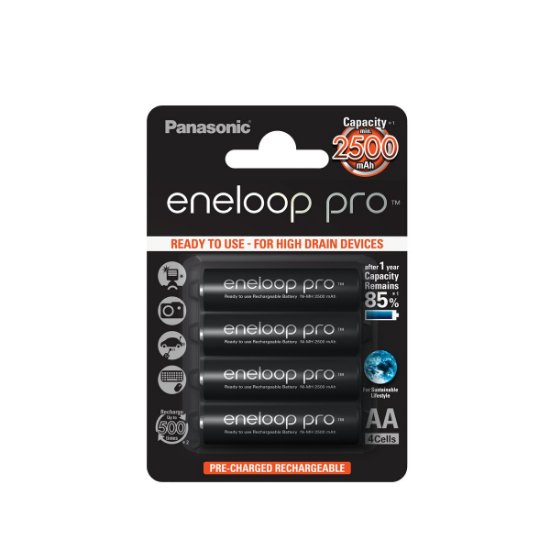 Baterija PANASONIC Eneloop PRO BK3HCDE4BE, tip AA, punjive, 2500mAh, 4kom