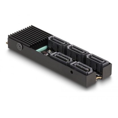 Adapter DELOCK M.2 2280 Key B+M muški do 5 x SATA s hladnjakom