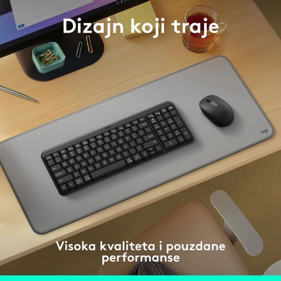 Tipkovnica LOGITECH K250 Compact Bluetooth Combo, bežična, crna