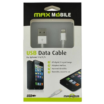 Kabel MAXMOBILE USB-A (M) na Lightning za Apple iPhone 5/6/7/8/X/11/12/13, 1m, bijeli