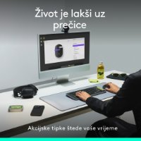 Miš LOGITECH POP, optički, bežični, USB, BT, 1000dpi, rozi