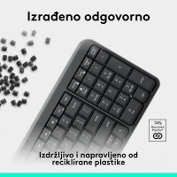 Tipkovnica LOGITECH K250 Compact Bluetooth Combo, bežična, crna