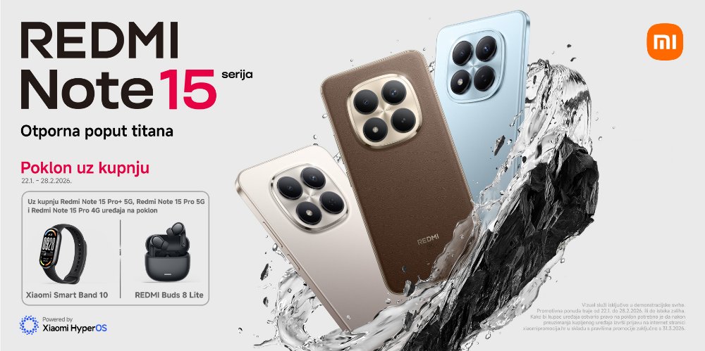 Prikažite detalje za Kupnja Xiaomi Redmi Note 15 Pro uređaja donosi vrijedne poklone!
