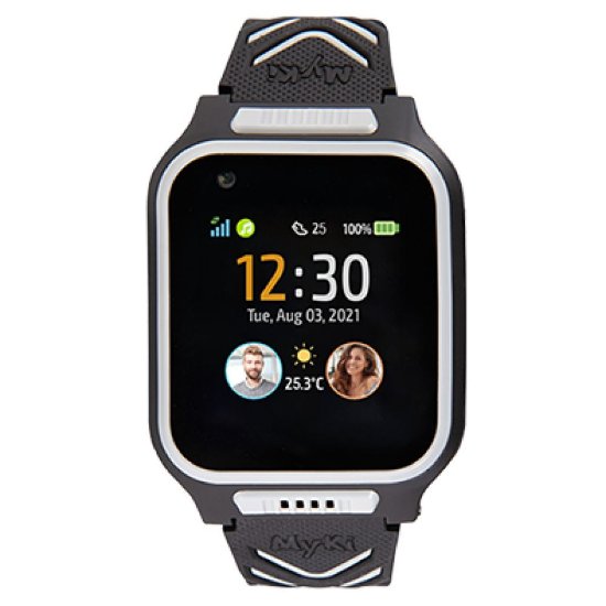 RABLJENI - Dječji pametni sat MYKI 4, 4G video pozivi, praćenje lokacije, vodootporan, crno-sivi