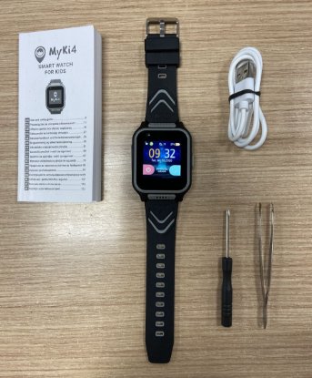 RABLJENI - Dječji pametni sat MYKI 4, 4G video pozivi, praćenje lokacije, vodootporan, crno-sivi