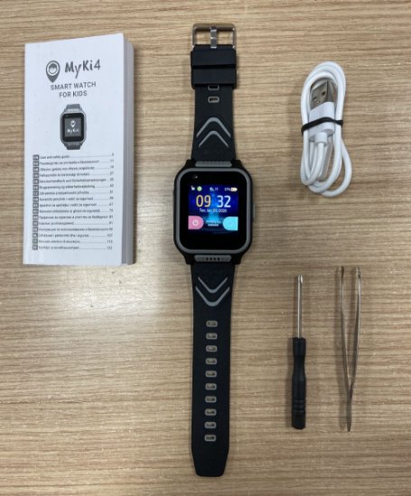 RABLJENI - Dječji pametni sat MYKI 4, 4G video pozivi, praćenje lokacije, vodootporan, crno-sivi