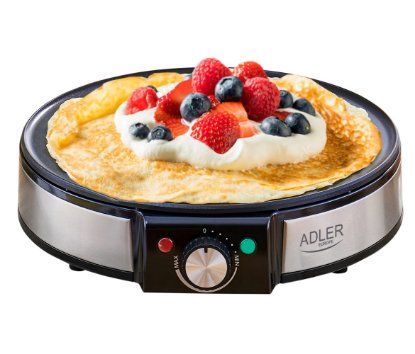 Aparat za palačinke ADLER AD 3058, 1600 W, 30 cm, inox