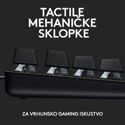 Tipkovnica LOGITECH Gaming G413 SE, mehanička, crna, USB, US layout