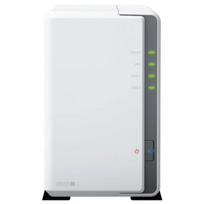SYNOLOGY DS223j DiskStation 2-bay NAS server, 2.5"/3.5" HDD/SSD, 1GB, G-LAN, 2x USB 3.2