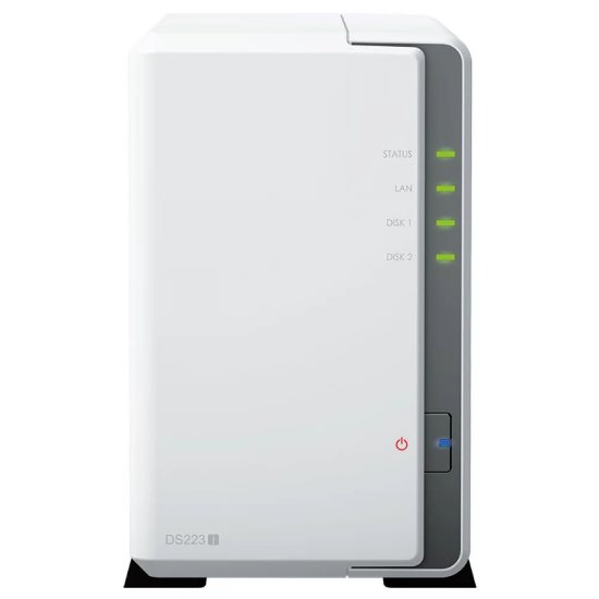 SYNOLOGY DS223j DiskStation 2-bay NAS server, 2.5"/3.5" HDD/SSD, 1GB, G-LAN, 2x USB 3.2