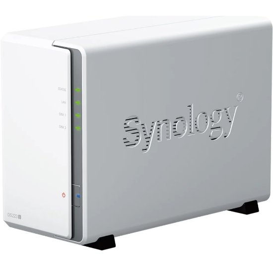 SYNOLOGY DS223j DiskStation 2-bay NAS server, 2.5"/3.5" HDD/SSD, 1GB, G-LAN, 2x USB 3.2