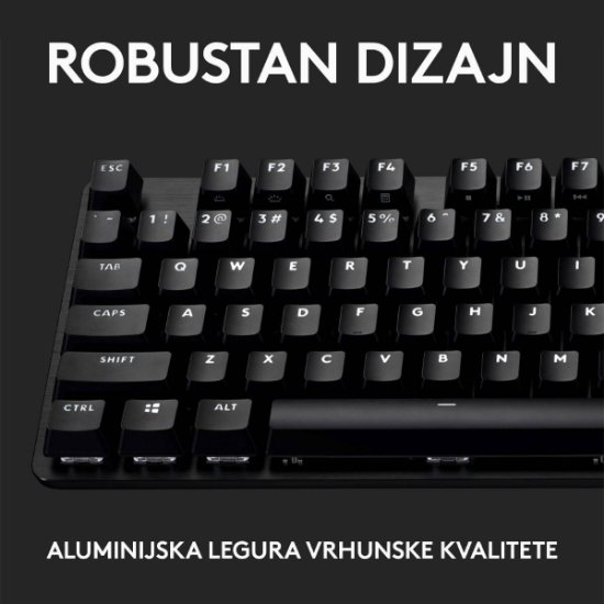 Tipkovnica LOGITECH Gaming G413 SE, mehanička, crna, USB, US layout
