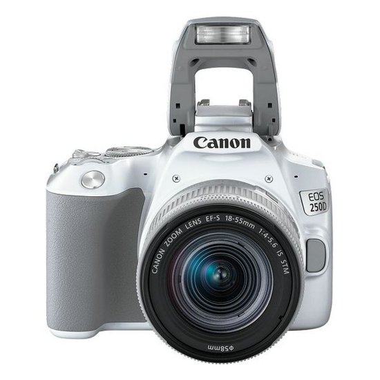 Digitalni fotoaparat CANON EOS 250D + EF-S 18-55mm IS STM, 24,1 Mp, 4K Ultra HD, bijeli