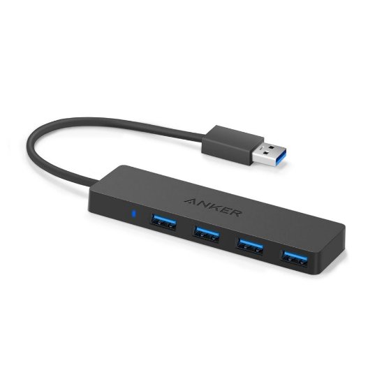 USB HUB ANKER Ultra Slim A7516016, 4-portni USB 3.2 Gen 1, crni