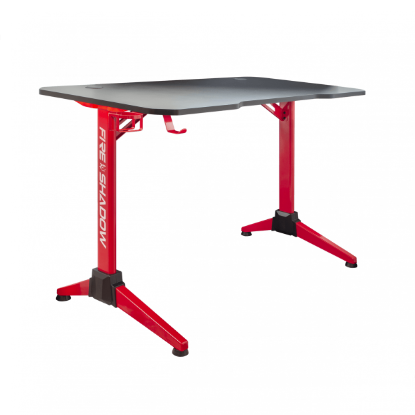 IZLOŽBENI - Gaming stol WHITE SHARK Fire Shadow, RGB, crno-crveni