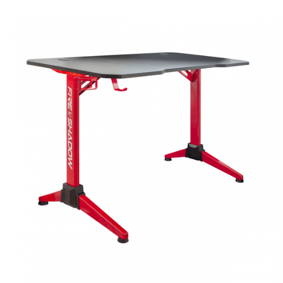 IZLOŽBENI - Gaming stol WHITE SHARK Fire Shadow, RGB, crno-crveni