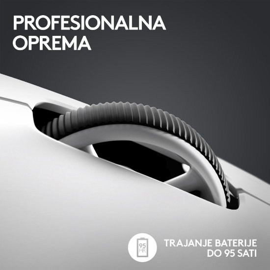 Miš LOGITECH Pro X Superlight 2, bežični, optički, 32000dpi, bijeli, USB