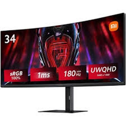 Monitor 34" XIAOMI G34i C34WQBA-RGGL, UWQHD, VA, 180Hz, 1ms, 350cd/m2, zakrivljeni, crni