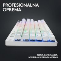 Tipkovnica LOGITECH G Pro X TKL LIGHTSPEED, mehanička, bežična, RGB, bijela