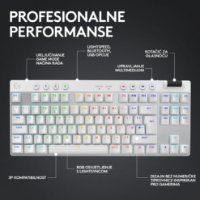 Tipkovnica LOGITECH G Pro X TKL LIGHTSPEED, mehanička, bežična, RGB, bijela