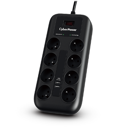 Prenaponska zaštita CYBERPOWER P0820SUF0, 8x šuko, 2x USB