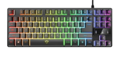 Tipkovnica TRUST GXT 833 Thado TKL Illuminated Gaming Keyboard, crna, USB