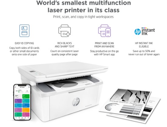 Multifunkcijski printer HP LaserJet MFP M140w 7MD72F, printer/scanner/copy, 600dpi, USB, WiFi, bijeli