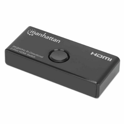 Razdjelnik MANHATTAN, 1x HDMI in, 2x HDMI out, dvosmjerni switch, crni