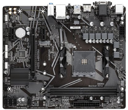 Matična ploča GIGABYTE A520M S2H, AMD A520, DDR4, mATX, s. AM4
