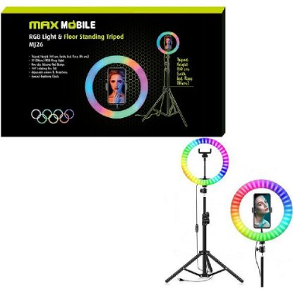 Ring light MAXMOBILE MJ26, 186cm, RGB, promjer 26cm