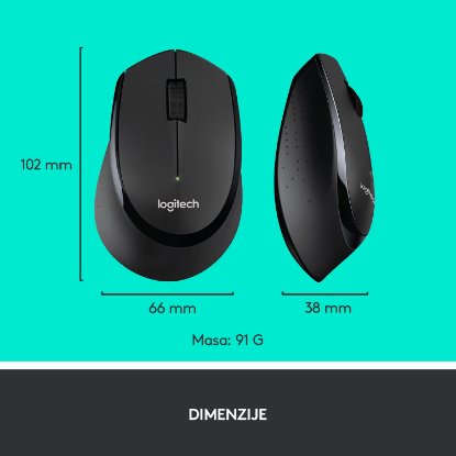 Tipkovnica + miš LOGITECH MK345 Wireless Combo, bežična, crna