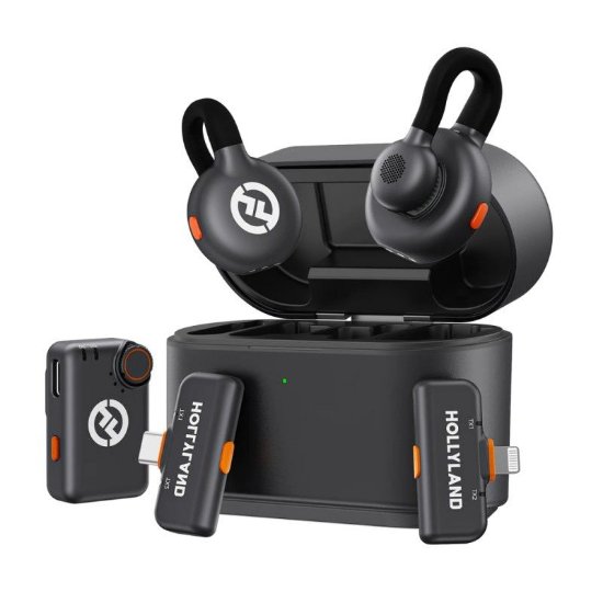 Mikrofon HOLLYLAND Lark M2S Ultimate Combo, crni