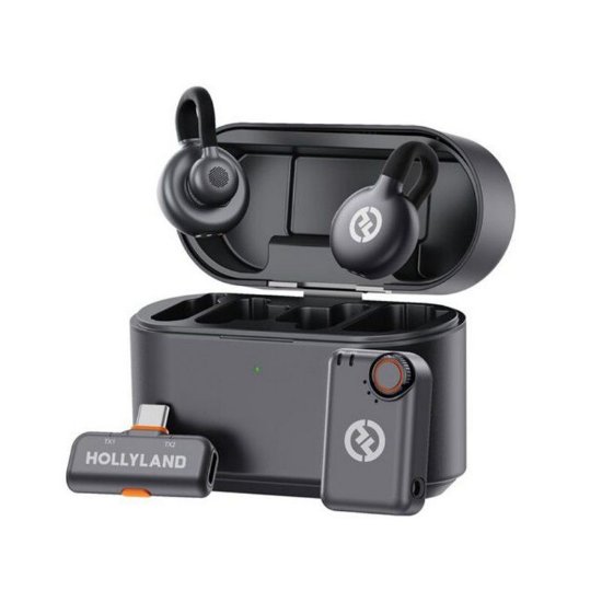 Mikrofon HOLLYLAND Lark M2S Combo, crni