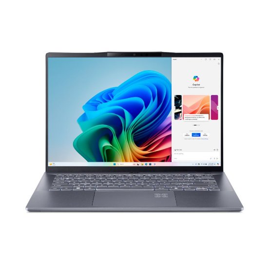 Laptop ACER Swift Go 14 AI NX.KYXEX.009 / Snapdragon X Plus X1P-42-100, 16GB, 1TB SSD, Qualcomm Adreno, 14,5" WUXGA 120Hz IPS, Windows 11, sivi