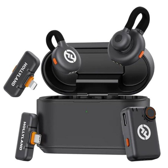 Mikrofon HOLLYLAND Lark M2S Ultimate Combo, crni