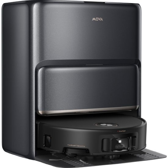 Robotski usisavač MOVA Z60 Ultra Roller Complete, stanica za samopražnjenje, crni